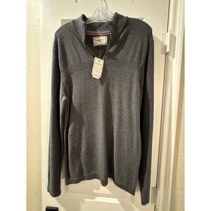 Flag & Anthem Men's Gray Textured Quarter Zip Sweater Size M